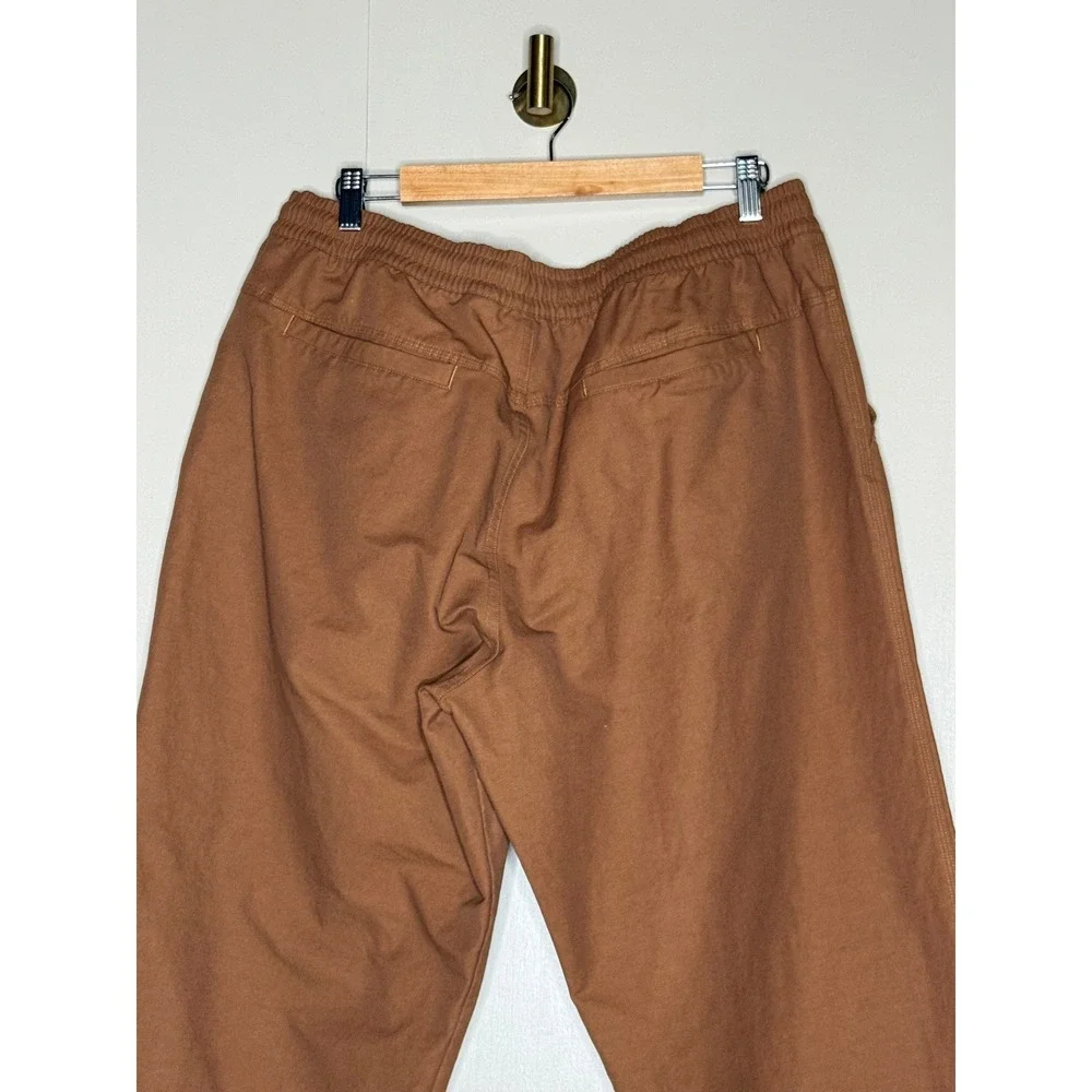 Adidas Skateboarding Chino Pants Mens XL Brown Elastic Relaxed Straight Leg - Picture 6 of 8